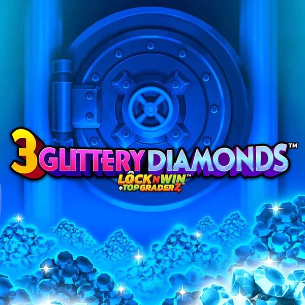 3 Glittery Diamonds online game logo by PearFiction Studios on 30betscasino.nl